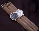 New Leather Strap Fashion Casual Round Dial Men Sports Watches Wristwatches