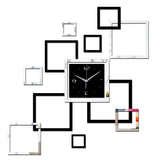 Living room new wall clock 3d diy clocks home decoration watch horloge murale quartz acrylic mirror stickers