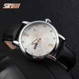 SKMEI Quartz Watch Women Watches Relogio Feminino Relojes Mujer Women's Leather Dress Fashion Brand Waterproof Wristwatches