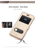 I6/6 Plus Luxury Smart Front Window View Leather Flip Case For Apple Iphone 6 4.7 Inch & For Iphone 6 Plus 5.5 Fundas Cover