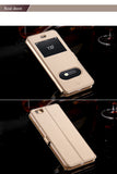 I6/6 Plus Luxury Smart Front Window View Leather Flip Case For Apple Iphone 6 4.7 Inch & For Iphone 6 Plus 5.5 Fundas Cover