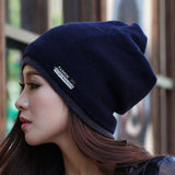 New Arrive High Quality Double Thick Beanie Hats for Women and Men Wool Knitted Cap Warm Winter Hats Scarves Wraps