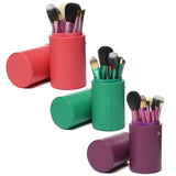 High Quality Newest Pro 13 PCS Powder Blush Makeup Brush Cosmetic Brushes Set Kit + Cup Holder Case