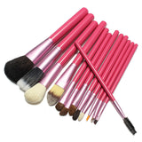 High Quality Newest Pro 13 PCS Powder Blush Makeup Brush Cosmetic Brushes Set Kit + Cup Holder Case