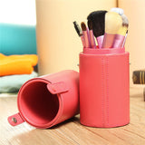 High Quality Newest Pro 13 PCS Powder Blush Makeup Brush Cosmetic Brushes Set Kit + Cup Holder Case