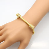 Brand Jewellery Screw Love Bracelets For Women CNC Inlaid Zircon Crystal D Shape Bracelets & Bangles Pulsera Christmas Gift
