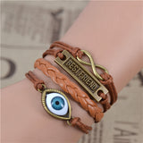 New Arrival Mix Infinity Love Leather Love Owl Leaf Charm Handmade Bracelet Bangles Jewelry Friendship Gift Items