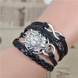 New Arrival Mix Infinity Love Leather Love Owl Leaf Charm Handmade Bracelet Bangles Jewelry Friendship Gift Items