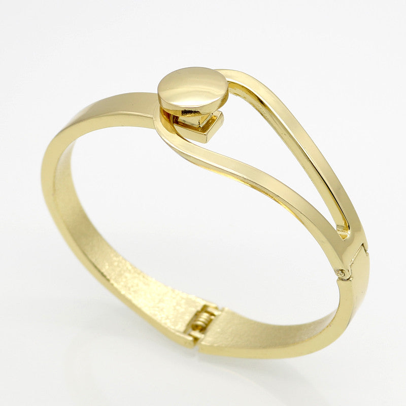 New Design Gold & Silver Plated Elasticity Bracelets & Bangles Simple Elegant Fashion Women Open Bangle