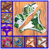 Bikini set sexy Beach Swimwear Printed swimsuit women swimwear bathing suit bikini