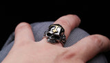 Beier new store 316L Stainless Steel ring top quality Hot sale men Punk Skull Ring Skeleton Style fashion jewelry