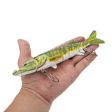 Artificial Bait 20cm 66g Lifelike Pike Muskie Fishing Lure 8-segement Swimbait Crankbait Pesca Hard Fishing Bait Treble Hook Fishing Tackle