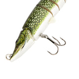 Artificial Bait 20cm 66g Lifelike Pike Muskie Fishing Lure 8-segement Swimbait Crankbait Pesca Hard Fishing Bait Treble Hook Fishing Tackle