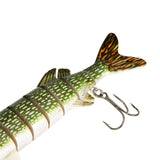 Artificial Bait 20cm 66g Lifelike Pike Muskie Fishing Lure 8-segement Swimbait Crankbait Pesca Hard Fishing Bait Treble Hook Fishing Tackle
