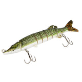 Artificial Bait 20cm 66g Lifelike Pike Muskie Fishing Lure 8-segement Swimbait Crankbait Pesca Hard Fishing Bait Treble Hook Fishing Tackle