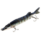 Artificial Bait 20cm 66g Lifelike Pike Muskie Fishing Lure 8-segement Swimbait Crankbait Pesca Hard Fishing Bait Treble Hook Fishing Tackle