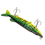 Artificial Bait 20cm 66g Lifelike Pike Muskie Fishing Lure 8-segement Swimbait Crankbait Pesca Hard Fishing Bait Treble Hook Fishing Tackle