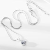 Jewelry Sets for Women Round Cubic Zircon Hypoallergenic Copper Necklace/Earrings Jewelry Sets