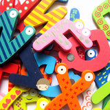 Kids Educational Toy Wood Letters Alphabet Learning Fridge Magnet A-Z-26pcs