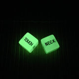 Sex dice sexy game 6 sided gambling adult love romance luminated notilucent 2pcs/lot=1 pair