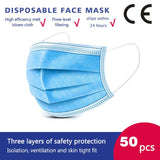 10 Pcs High Quality 3 Layers Disposable Face Masks Anti-Dust Meltblown Cloth Masks Protection Face Mask Protective Dust Filter Safety Mask