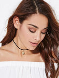 Punk Black Velvet Stripe Star Moon Sun Pendant Choker Necklace Torques Women Collar Jewelry