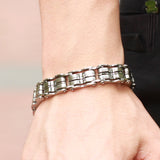 316L Stainless Steel Bracelet JEWELRY STAINLESS STEEL BRACELET Men Bracelet Silver color 23CM Men gift