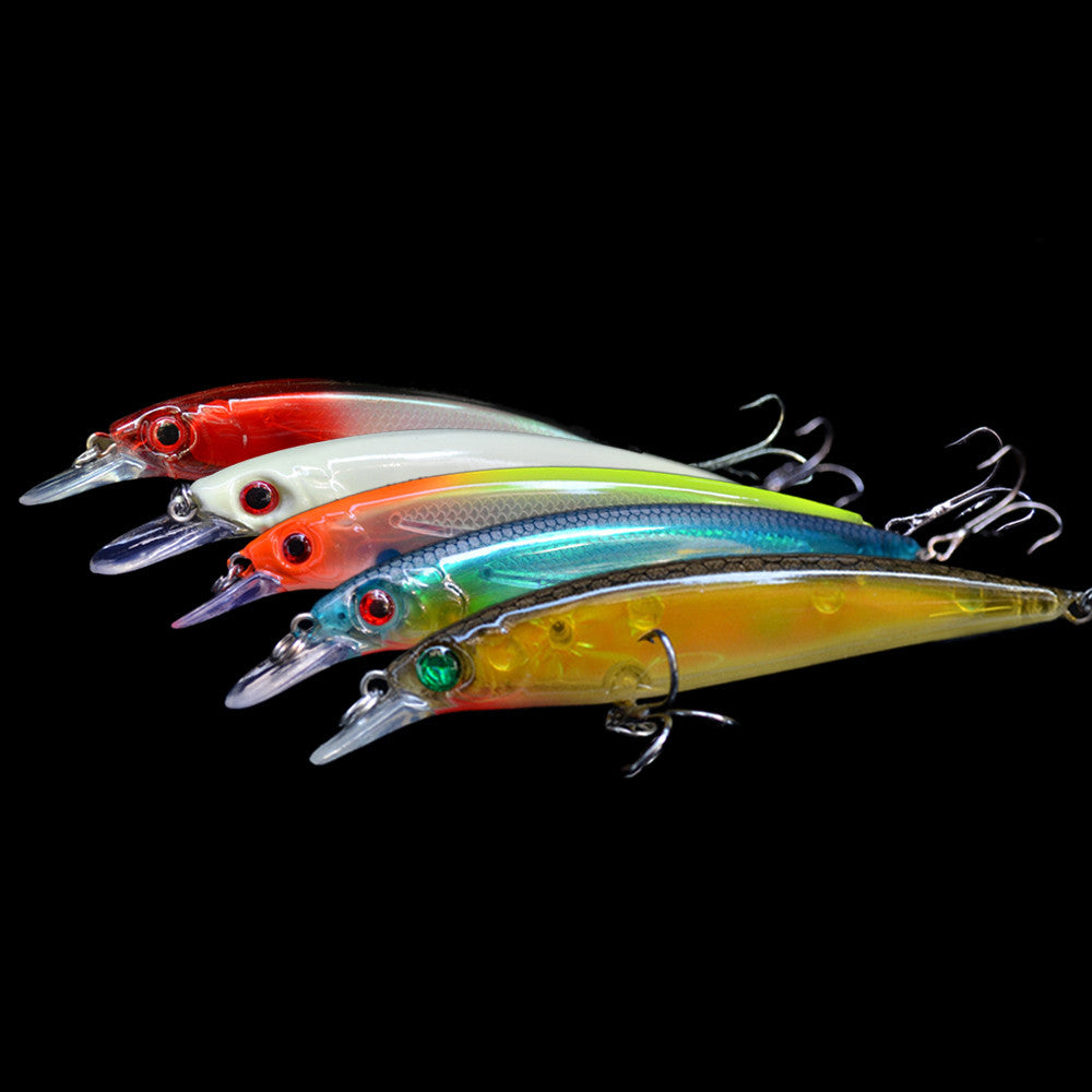 3D Eyes Minnow Hard Fishing Lure 14g 11cm Plastic Pesca Fish Lures Crank Bait Fishing Tackle With Treble Hook Diving 2M