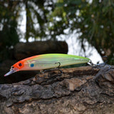 3D Eyes Minnow Hard Fishing Lure 14g 11cm Plastic Pesca Fish Lures Crank Bait Fishing Tackle With Treble Hook Diving 2M