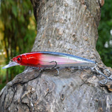 3D Eyes Minnow Hard Fishing Lure 14g 11cm Plastic Pesca Fish Lures Crank Bait Fishing Tackle With Treble Hook Diving 2M