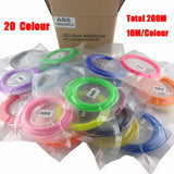 3D Printing Pen1.75mm ABS/PLA Smart 3D Pen Drawing Pen+Free Filament+Adapter Creative Gift For Kids Design Painting