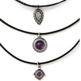 Hot-selling Sets Necklace 3Pcs Set All-match Lace Blue stone Chokers Necklaces Alloy Cute Pendants Necklaces