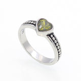 Stainless Steel Ring Heart Love Zircon Simulated Diamond Fashion Accessories Women Ring aneiss Engagement Jewelry