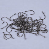 600pcs Carbon Steel Fishing Jig Hooks with Hole Fly Fishing Tackle Box 3# -12# 10 Sizes Fish Hooks