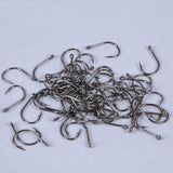 600pcs Carbon Steel Fishing Jig Hooks with Hole Fly Fishing Tackle Box 3# -12# 10 Sizes Fish Hooks