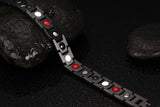 Top Quality Health Men Bracelet Bangle 316L Stainless Steel Magnetic Care Jewelry Black & Gold Plated