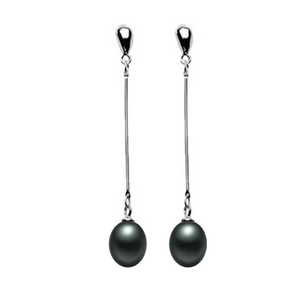 Black Pearl Earrings,AAAA High Quality 925 sterling Silver Jewelry For Women,Fashion Party Earrings