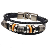 Hot Sale Bracelet Men Women Handmade Braid Genuine Leather bracelet Wrap Charm Skull Bracelet Bangle Men Jewelry