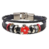 Hot Sale Bracelet Men Women Handmade Braid Genuine Leather bracelet Wrap Charm Skull Bracelet Bangle Men Jewelry