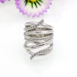 925 Silver White Gold Plated Wedding Jewelry Rings For Women Crystal Engagement Silver Zircon CZ Diamond Ring Anillos