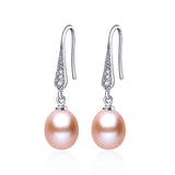 925 sterling silver earrings natural freshwater pearl jewelry for women platinum plated earrings 