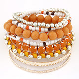 Bohemian Candy Color Multilayer Beads Bracelet Bangles jewelry for women