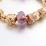 Women'S Fashion Jewelry Pink Crystal Bracelet For Women Gold Bracelets Bangles Handmade Jewelry Pulseras 