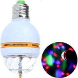 E27 3W Colorful Auto Rotating RGB LED Bulb Stage Light Party Lamp Disco