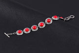 Anniversary Gift Fashion jewelry sets Vintage Silver Plated Chain Necklace Bracelets Turquoise drop earrings jewelry
