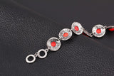 Anniversary Gift Fashion jewelry sets Vintage Silver Plated Chain Necklace Bracelets Turquoise drop earrings jewelry