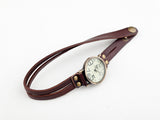 Antique Watch Fashion Wrap Winding Vintage Watch Cow leather Bracelet Watches Ladies Women Wristwatches