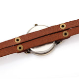 Antique Watch Fashion Wrap Winding Vintage Watch Cow leather Bracelet Watches Ladies Women Wristwatches