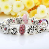 Queen Jewelry Silver Charms Bracelet & Bangles With Queen Crown Beads Bracelet for Women