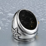 Motorcycle Biker Man Ring With Gold Route 66 Stainless Steel Unique Route 66 MC Club Biker Ring